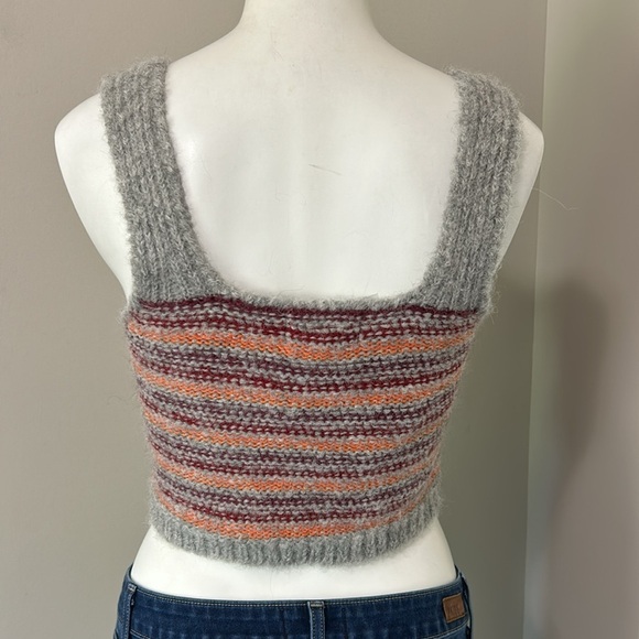 Antik Batik Top Yuyu Bra Alpaca Hand Knitted Jacquard Cropped Grey Sz XS NEW - Picture 4 of 12